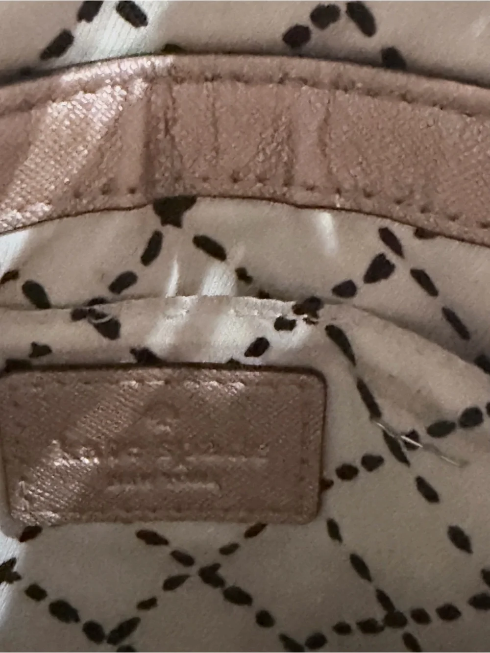 Kate Spade Newbury Lane Crossbody Metallic Pink Saffiano Leather Turn Lock
